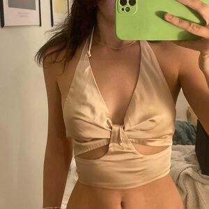 Satin crop top